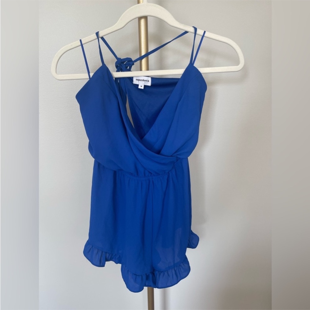 Superdown romper bright blue, size extra small